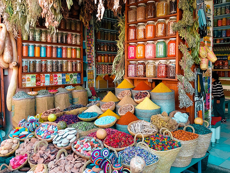 Colorful candy shop